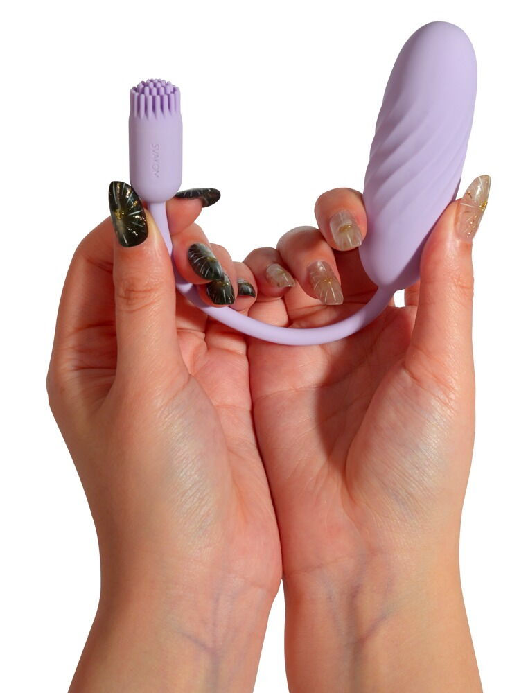 Vibrator-æg "Plume“ med fleksibel vibro-børste