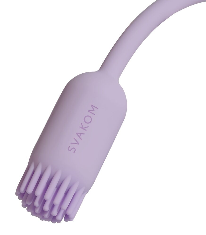 Vibrator-æg "Plume“ med fleksibel vibro-børste