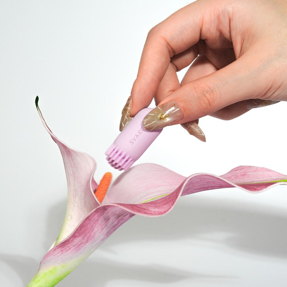 Vibrator-æg "Plume“ med fleksibel vibro-børste