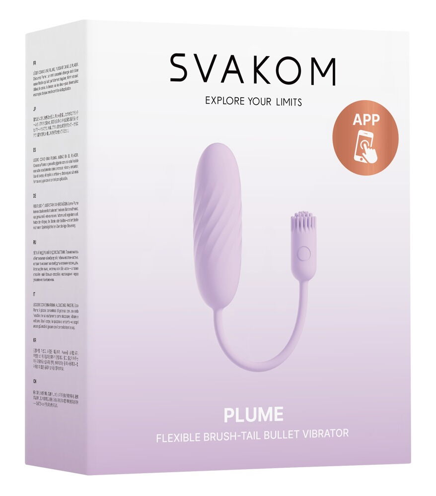 Vibrator-æg "Plume“ med fleksibel vibro-børste