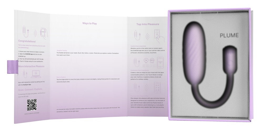 Vibrator-æg "Plume“ med fleksibel vibro-børste