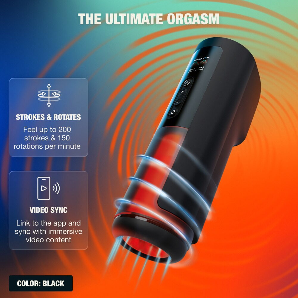 Masturbator "Thruster" med stroking-funktion og rotation