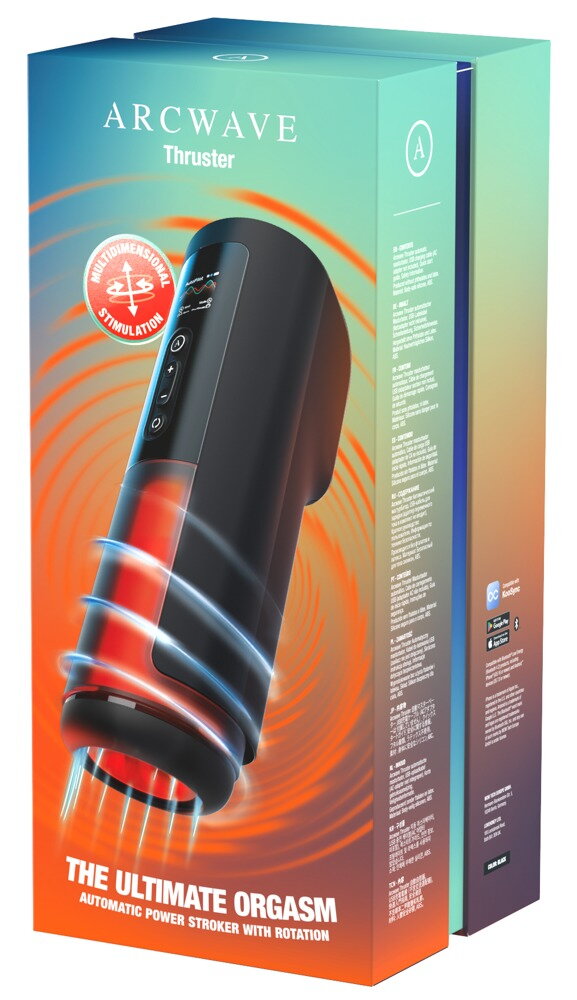 Masturbator "Thruster" med stroking-funktion og rotation