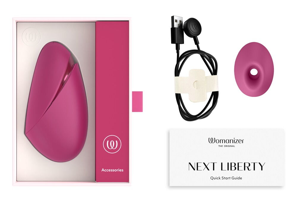 Pulsator "Womanizer Next Liberty" i rejseformat med magnetlåg