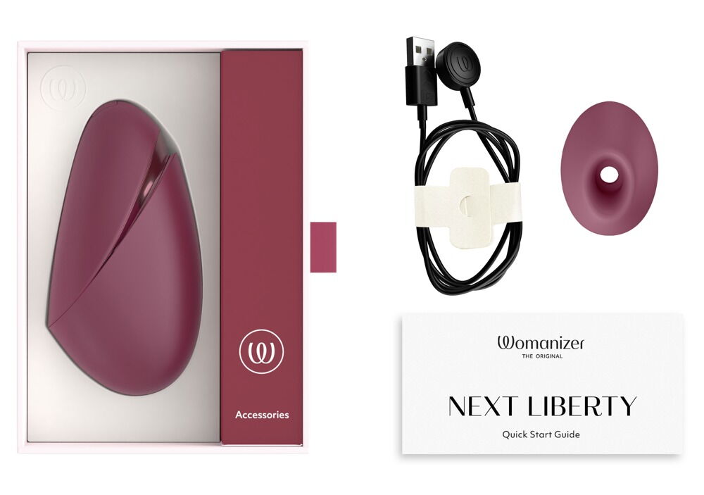 Pulsator "Womanizer Next Liberty" i rejseformat med magnetlåg