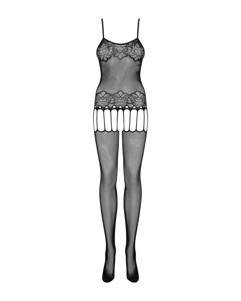Catsuit uden skridt i seler-look