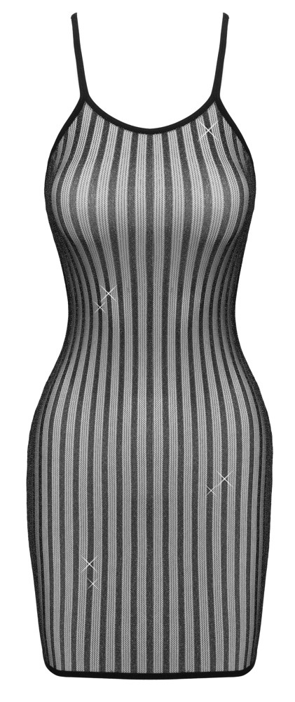 Minikjole i et glitrende stribet design