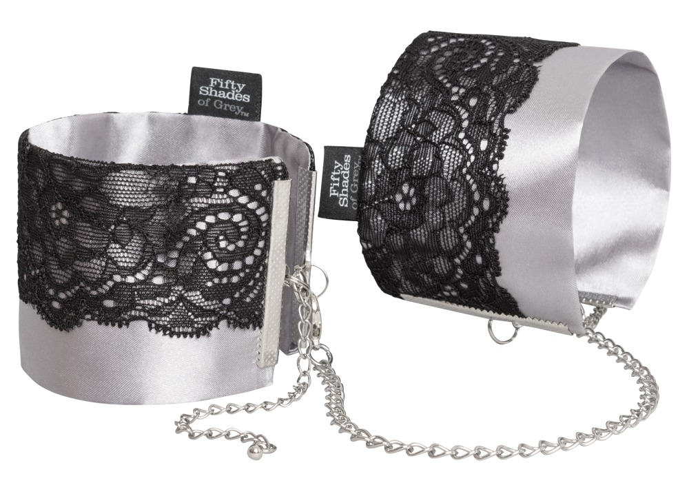 Håndlænke Play Nice Satin og Lace Wrist Cuffs, justerbare